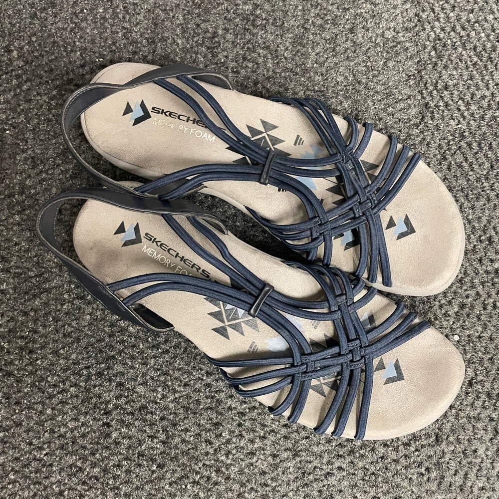 Skechers Blue Sandals with Woven Straps